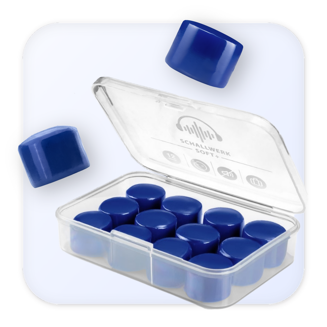 SCHALLWERK® Soft+ | 12 silicone earplugs