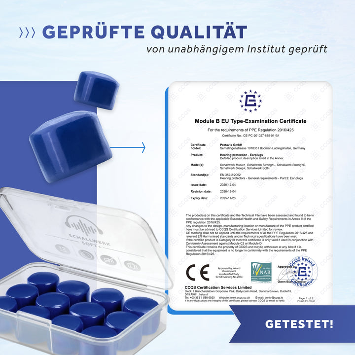 SCHALLWERK® Soft+ | 12 silicone earplugs