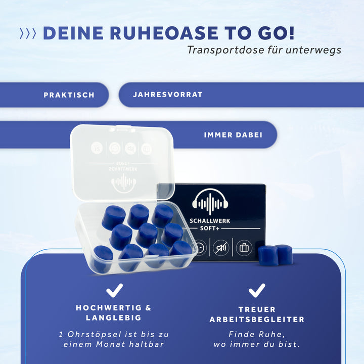SCHALLWERK® Soft+ | 12 silicone earplugs