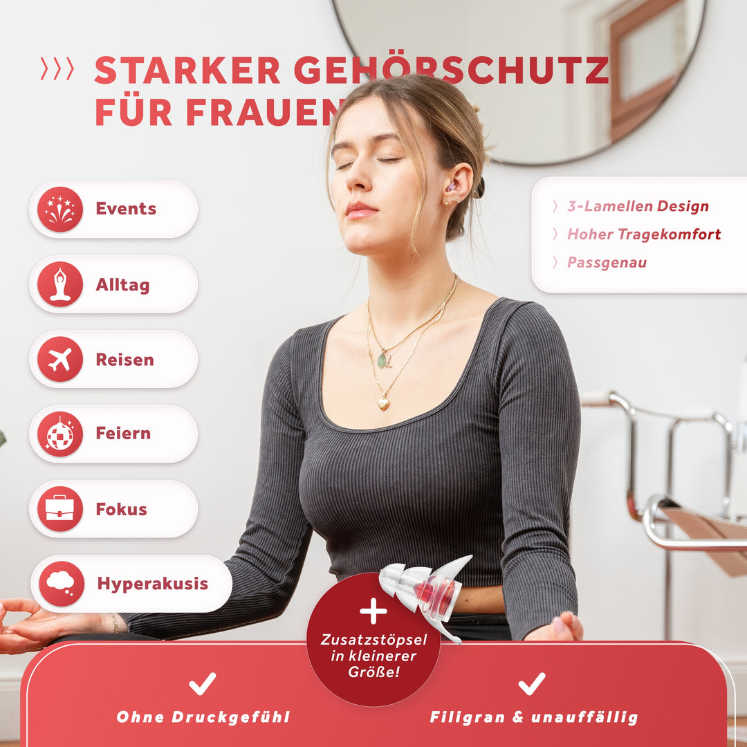 Schallwerk Women+ Gehörschutz für Frauen 