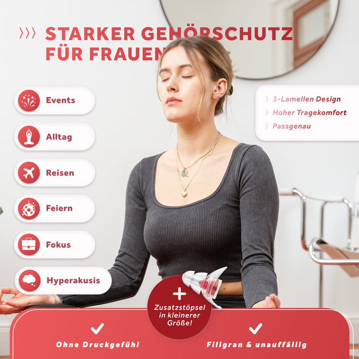 Schallwerk Women+ Gehörschutz für Frauen 