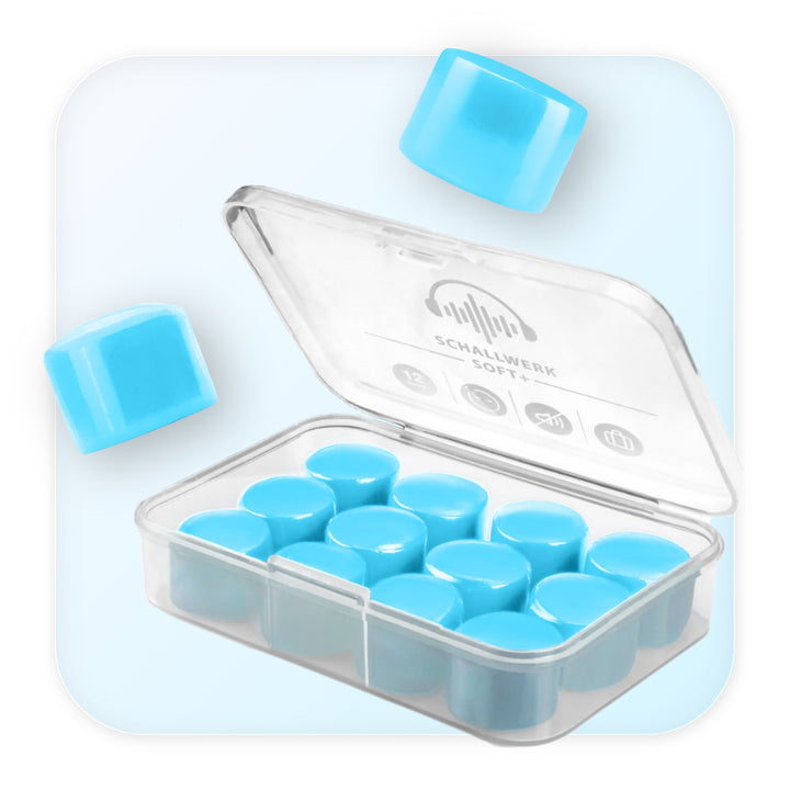 Soft+ | 12 bouchons d'oreilles en silicone