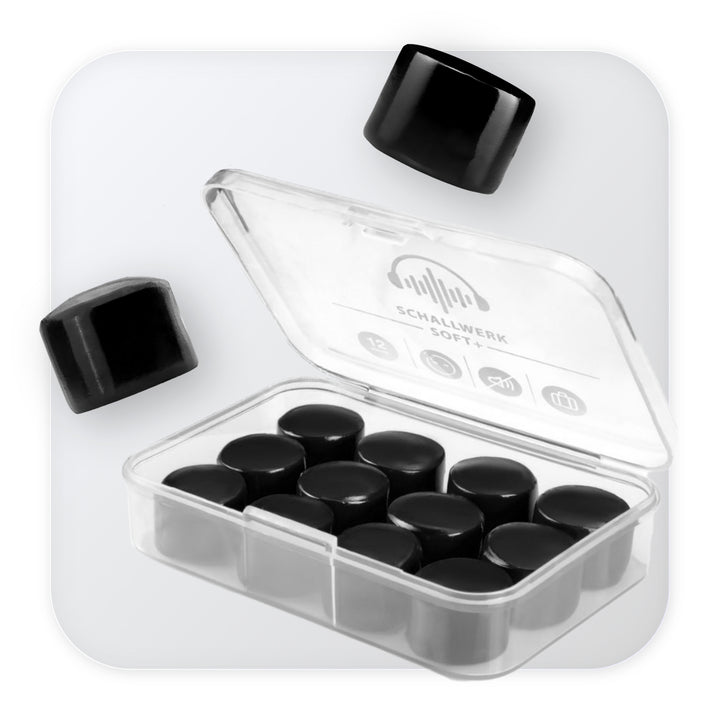 Soft+ | 12 bouchons d'oreilles en silicone
