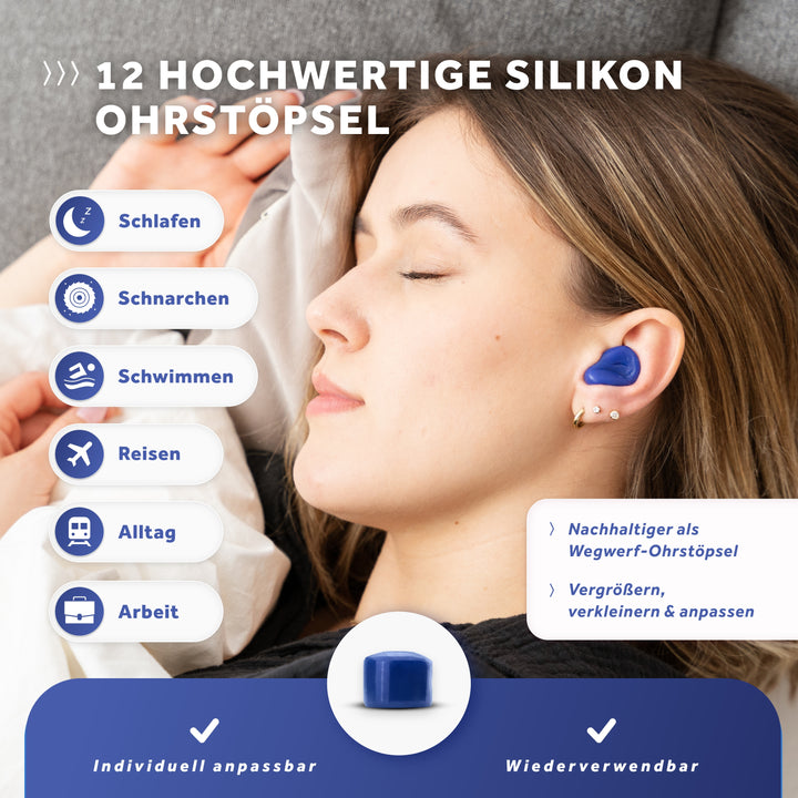 Soft+ | 12 bouchons d'oreilles en silicone