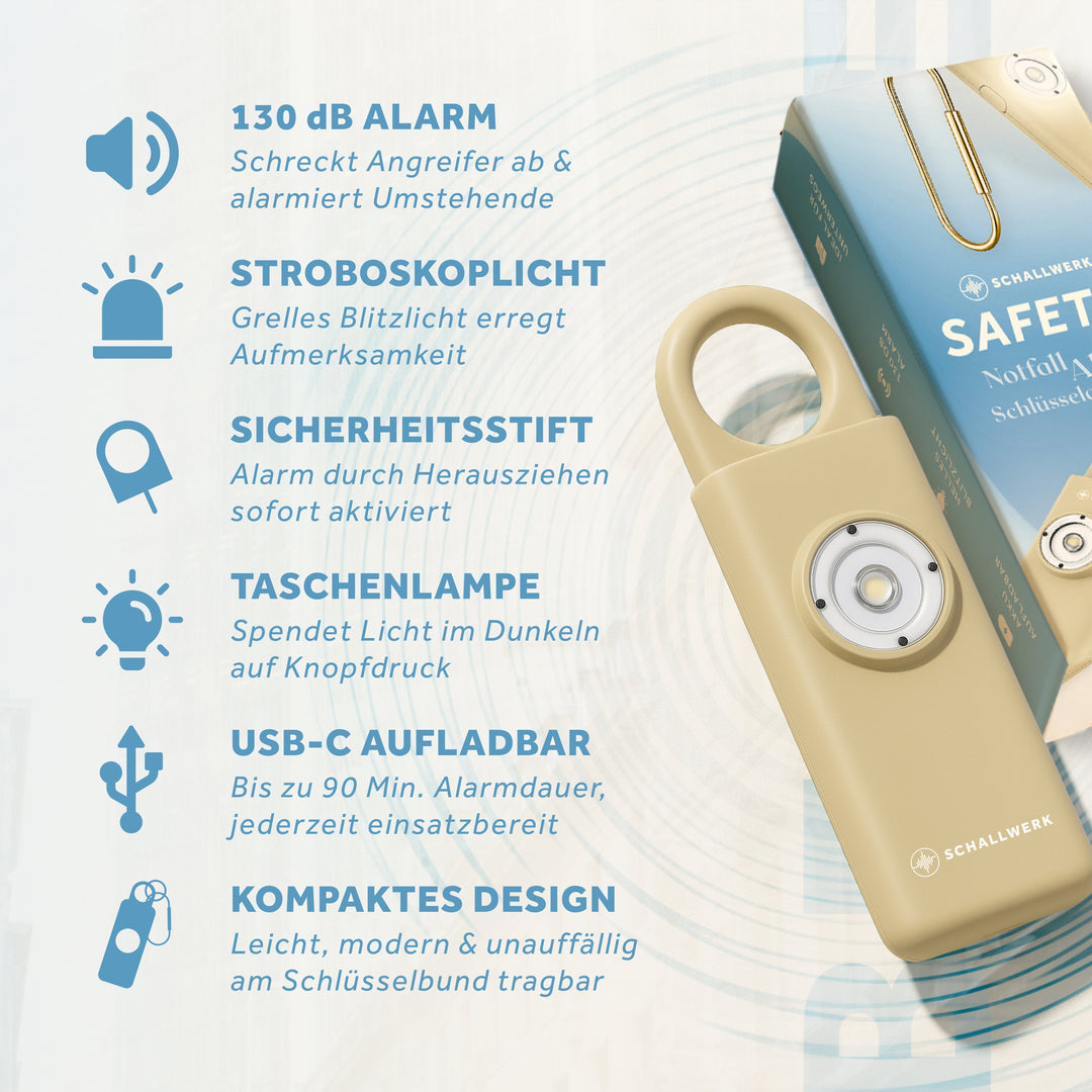 Safety+ | Porte-clés d'alarme d'urgence