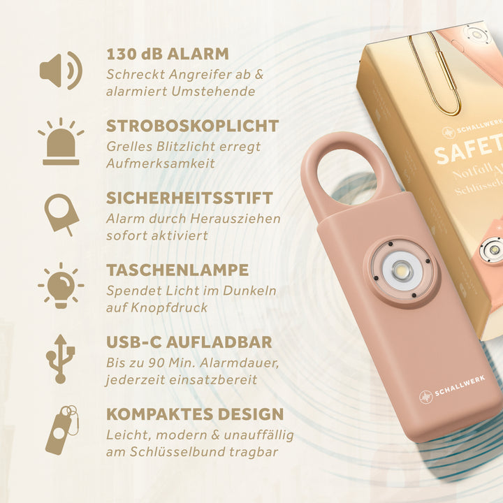 Safety+ | Porte-clés d'alarme d'urgence