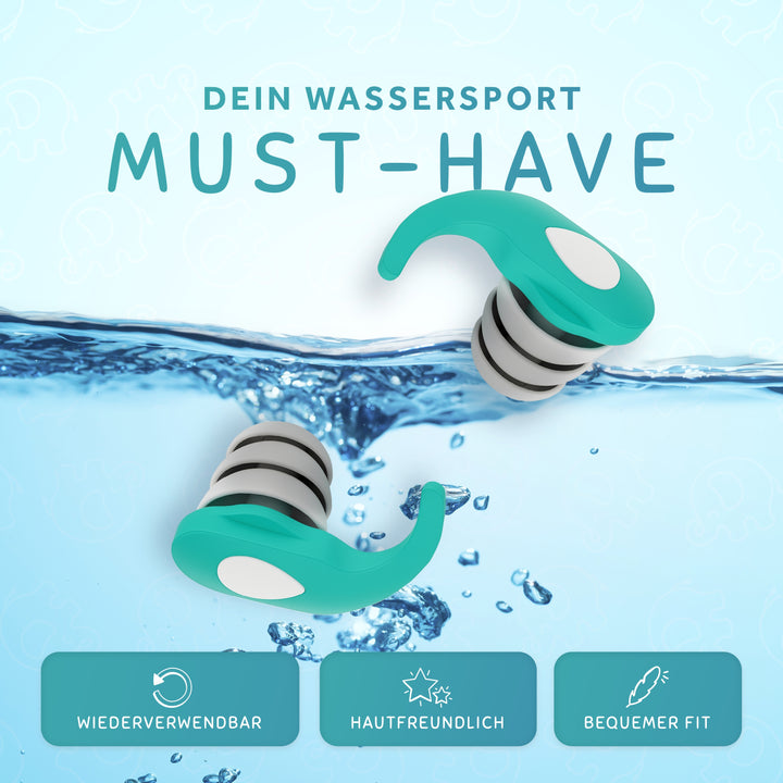 Water+ | Wasserschutz für die Ohren von Kinder & Erwachsenen