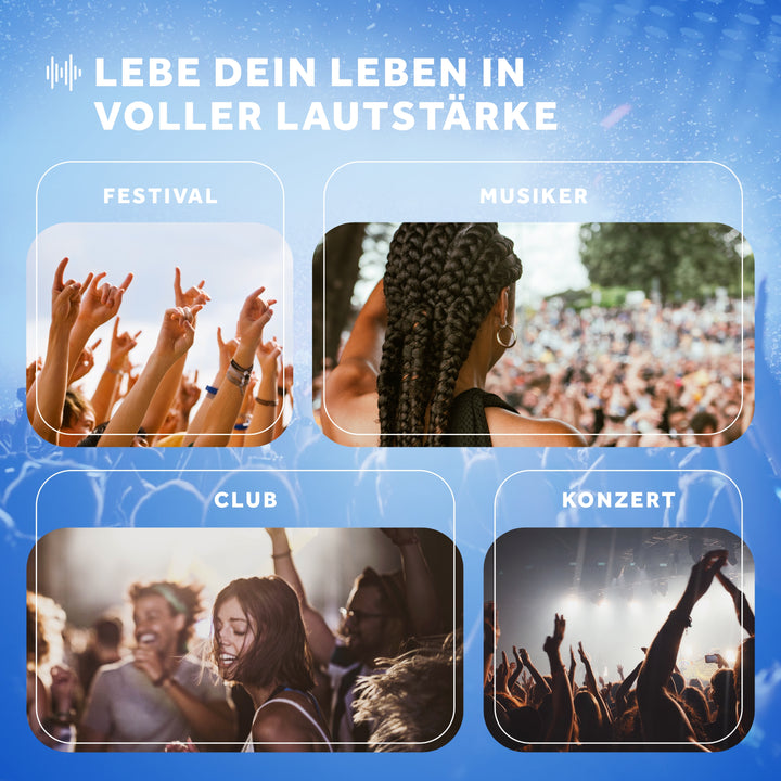 Schallwerk Music Gehörschutz Lebe dein Leben in voller Lautstärke 