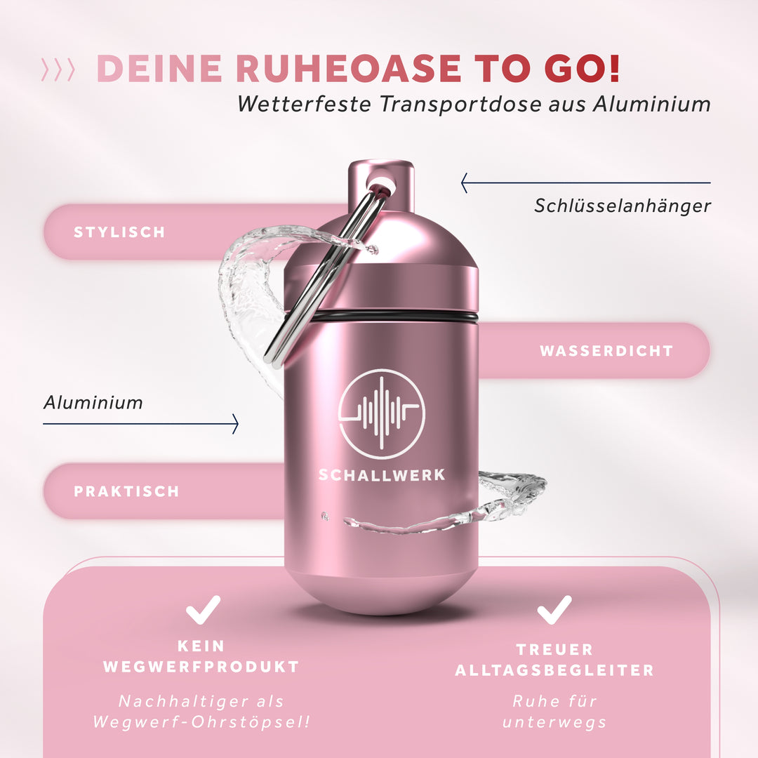 SCHALLWERK Women+ Gehörschutz Ohrstöpsel  Transportbehälter