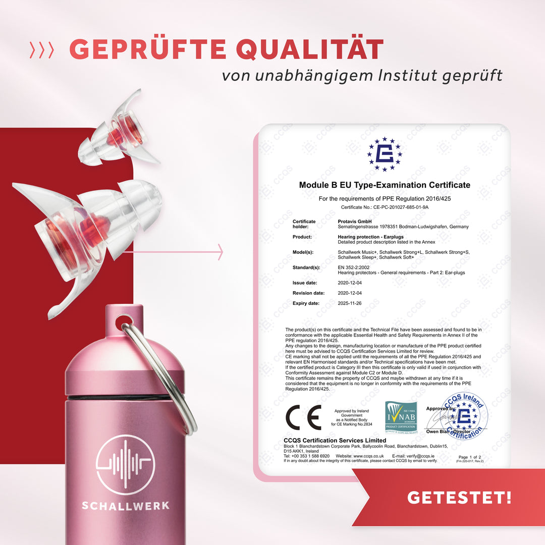 SCHALLWERK Women+ Gehörschutz Ohrstöpsel 